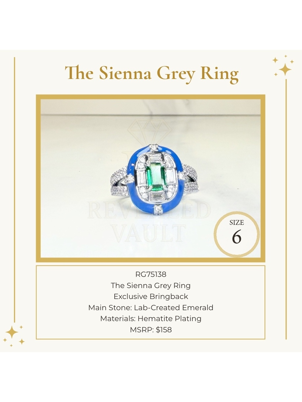 The Sienna Grey Ring - Size 6 - OG